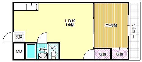 アマルフィ(1LDK/1階)の間取り写真