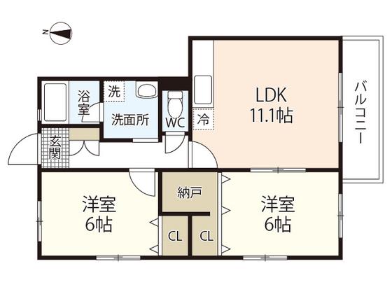 リアライズ(2LDK/1階)の間取り写真