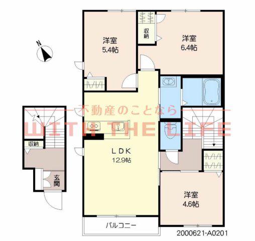 パストラル久留米(3LDK/2階)の間取り写真