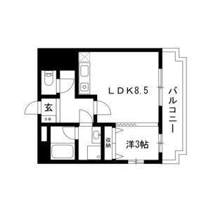 エポラール白壁(1LDK/5階)の間取り写真