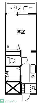 ウィンピア21(1K/2階)の間取り写真