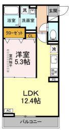 D PAINA 矢向(1LDK/2階)の間取り写真