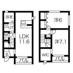 エレガンテ(2LDK/1階)の間取り写真