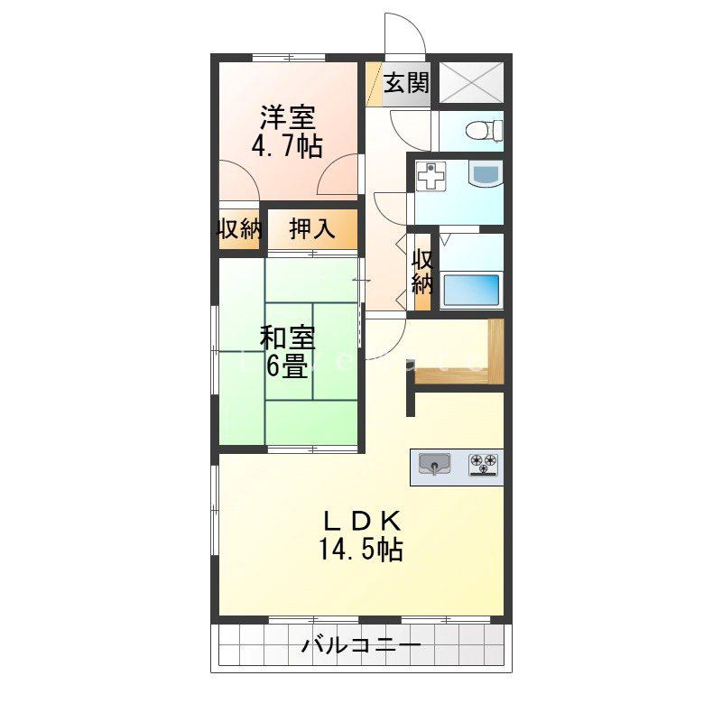 サンフラワー貴崎(3LDK/2階)の間取り写真