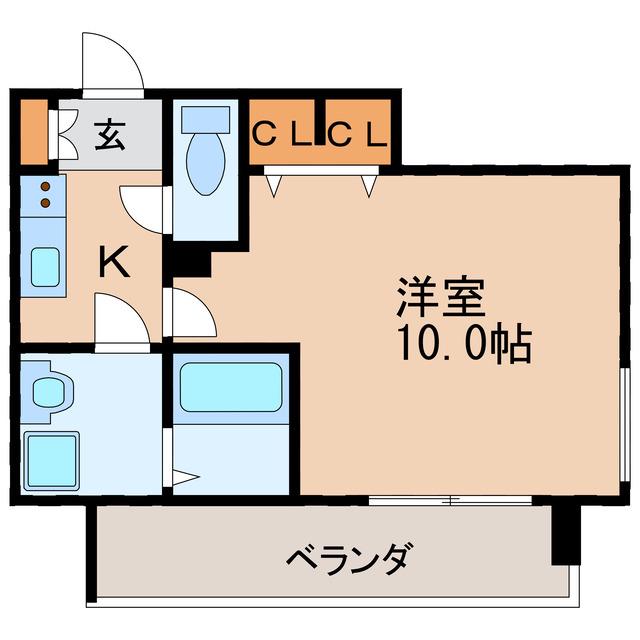 プレサンスTHE栄(1K/5階)の間取り写真