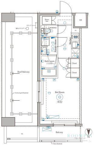 DIPS野方RESIDENCE(1K/9階)の間取り写真