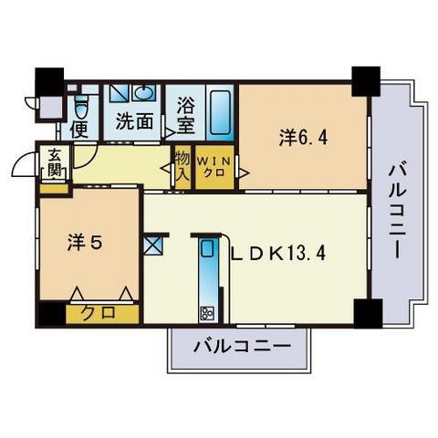 REBORN NAITOU(2LDK/3階)の間取り写真