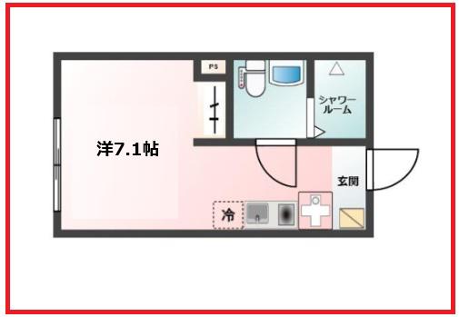 ジーベース町屋イースト(ワンルーム/3階)の間取り写真