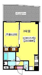 メイ アジュール登戸(1LDK/1階)の間取り写真