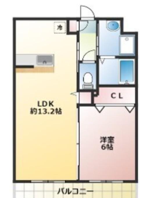 アルベージュ(1LDK/1階)の間取り写真