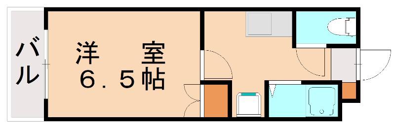 プレアール唐原(1K/5階)の間取り写真