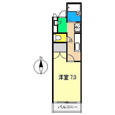 WISE IWASAKI(1K/3階)の間取り写真