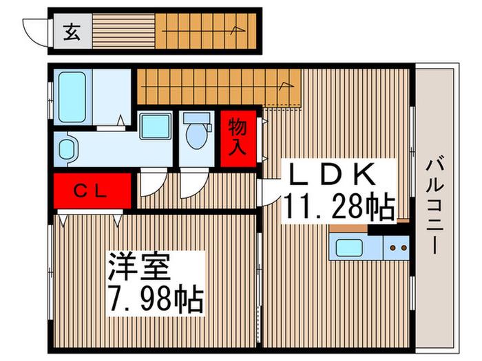 ペアシティセカンド(1LDK/3階)の間取り写真