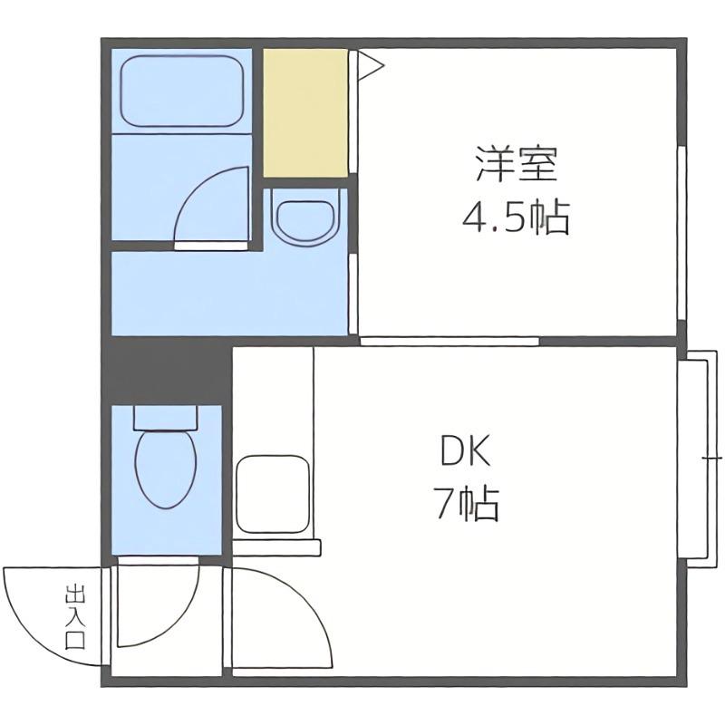 クリエイト栄通(1DK/3階)の間取り写真