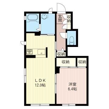ファミーユ(1LDK/1階)の間取り写真