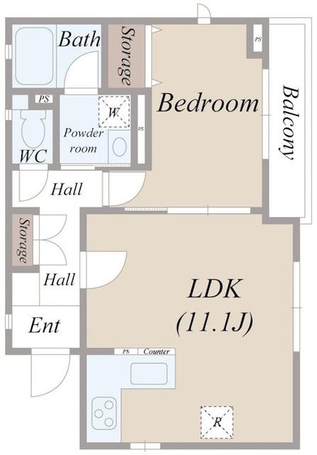 グランヴィラージュ(1LDK/3階)の間取り写真