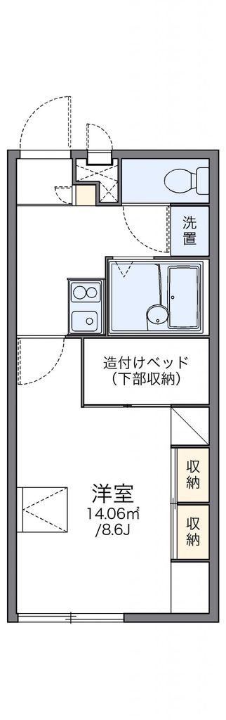レオパレスCROWN(1K/2階)の間取り写真