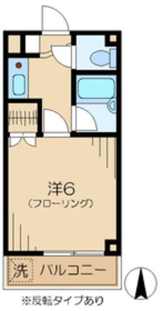 フローラ井の頭(1K/1階)の間取り写真
