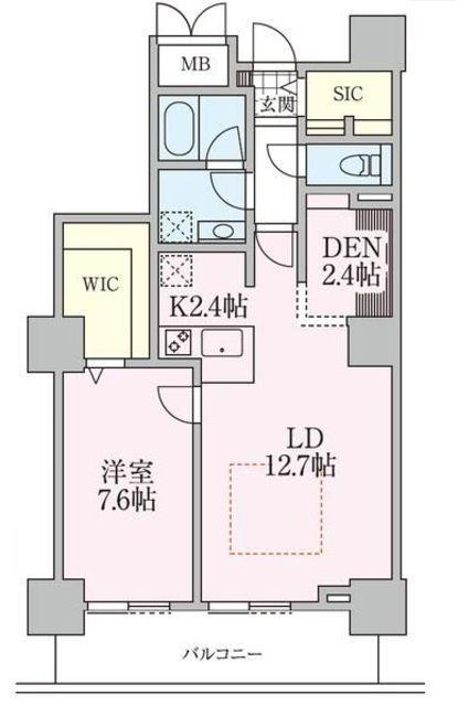 ロイヤルパークスタワー南千住(1SLDK/31階)の間取り写真