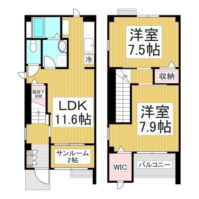 K・ビレッジII(2LDK/1階)の間取り写真