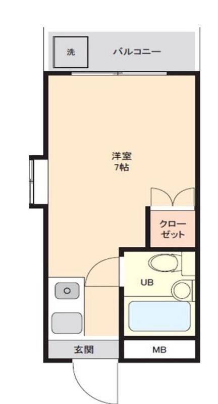 メゾン秀(1K/2階)の間取り写真