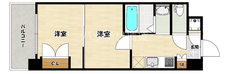 NO.102 CLUB ORIENT(2K/7階)の間取り写真