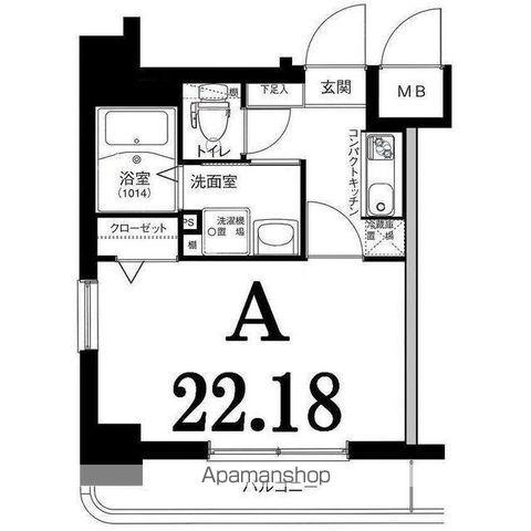 グリフィン横浜・東口(1K/10階)の間取り写真