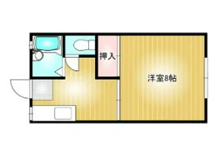 ラフォーレ足高 I(1K/1階)の間取り写真