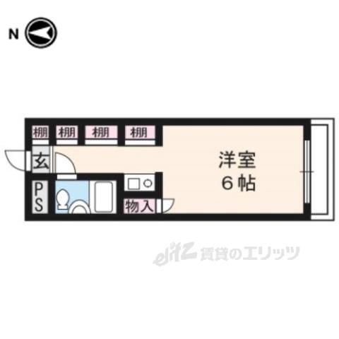 コーポ樋ノ口(1K/3階)の間取り写真