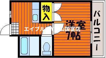 リバーシティ都(1K/4階)の間取り写真