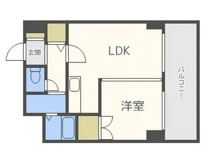 ラメール札幌(1LDK/6階)の間取り写真