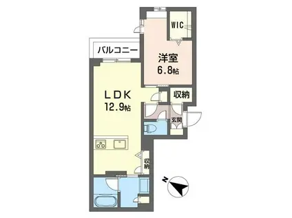 ウィズプラス東川口(1LDK/3階)の間取り写真