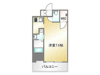 MJC神戸ブレイヴ(1K/8階)の間取り写真