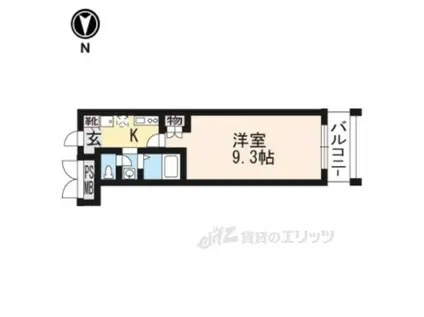 ベルセゾン京都駅前(1K/5階)の間取り写真