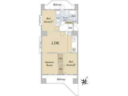 エスポア一社Ⅱ(3LDK/5階)の間取り写真