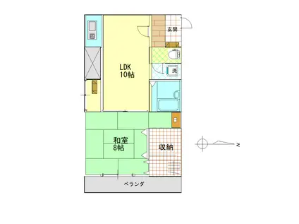 コート・ピアリッジ(1LDK/9階)の間取り写真
