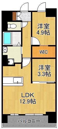 フローリィ279(2LDK/7階)の間取り写真