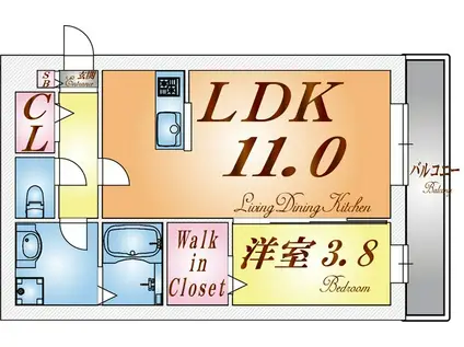 ジーメゾン垂水イースト1(1LDK/1階)の間取り写真