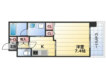 レジディア新大阪II(1K/8階)の間取り写真