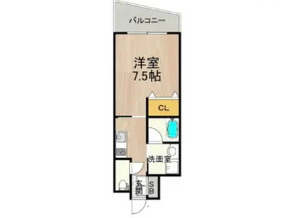 シティスパイヤ神戸元町(1K/12階)の間取り写真