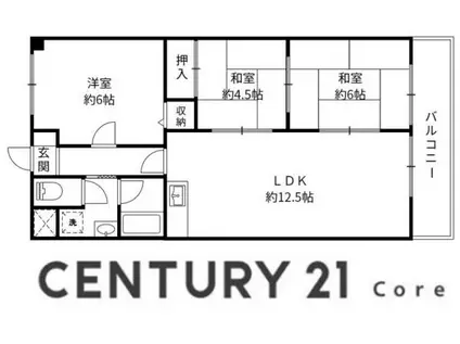 サンクリエート 市三宅(3LDK/2階)の間取り写真