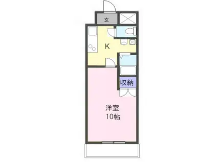 江戸橋利平治マンション(1K/3階)の間取り写真