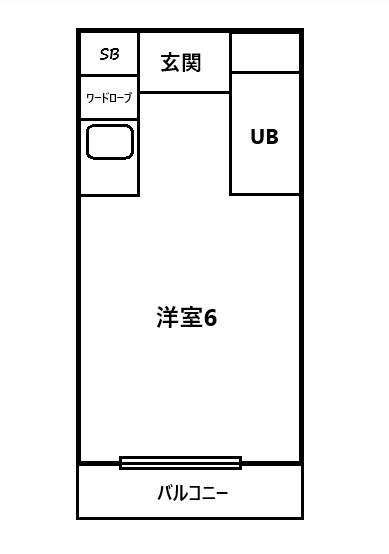 アートンヒュース(ワンルーム/3階)の間取り写真