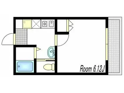 アルファベット東橋本(1K/1階)の間取り写真