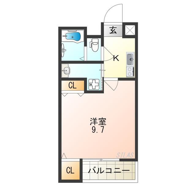 フジパレス山之内VIII番館(1K/1階)の間取り写真