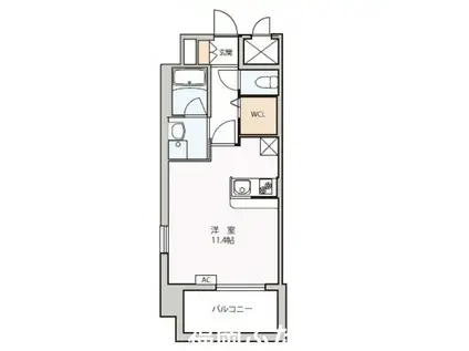 ラフレシーサ博多駅南IV(ワンルーム/10階)の間取り写真