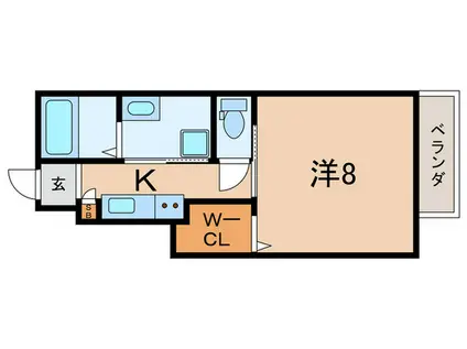 SERENO ORT(1K/1階)の間取り写真