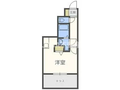 クレアート大阪イースト G4(ワンルーム/4階)の間取り写真