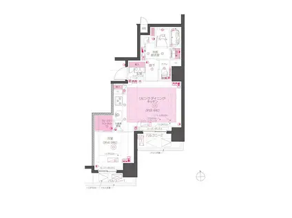 ZOOM神田(1LDK/10階)の間取り写真