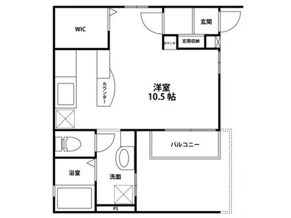 アーバンコート沙羅(ワンルーム/2階)の間取り写真